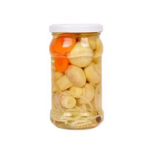خرید اینترنتی ترشی مخلوط قارچ و هویچ و کلم سفید